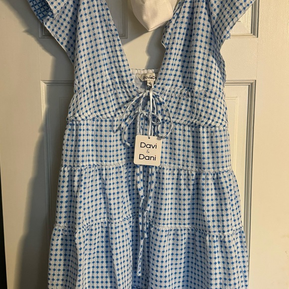 Azure Davi & Dani polka dot blue and white dress ! - Picture 5 of 9